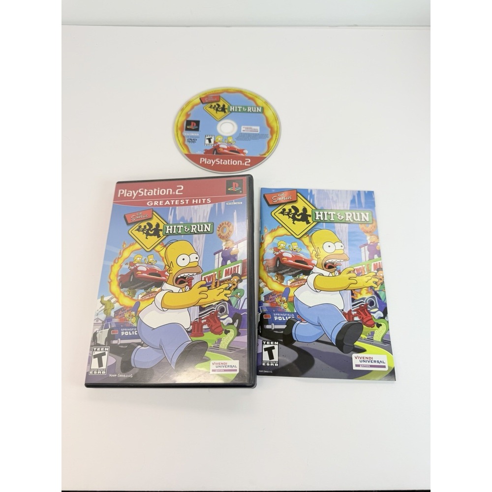 The Simpsons Hit and Run [Greatest Hits] (Sony PlayStation 2 PS2, 2003) Complete